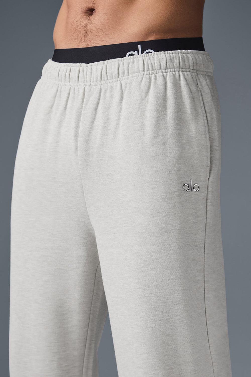 White Heather Men Alo Yoga Accolade Straight Leg Sweatpant | Australia  63024-VNAL