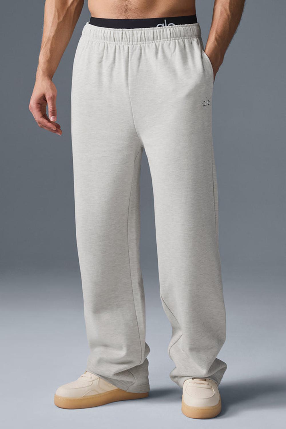White Heather Men Alo Yoga Accolade Straight Leg Sweatpant | Australia  63024-VNAL