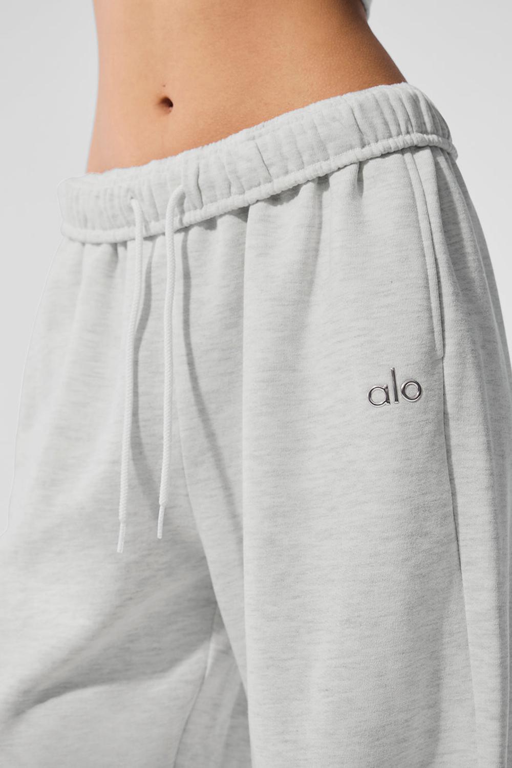 White Heather Women Alo Yoga Accolade Straight Leg Sweatpant | Australia  36427-YKNM