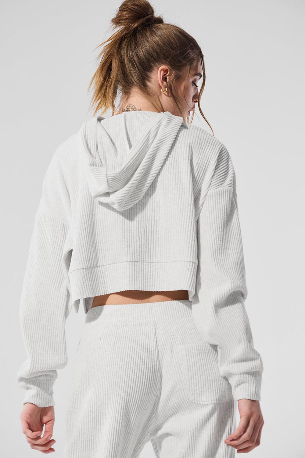 White Heather Women Alo Yoga Muse Hoodie | Australia  61902-ZNAE