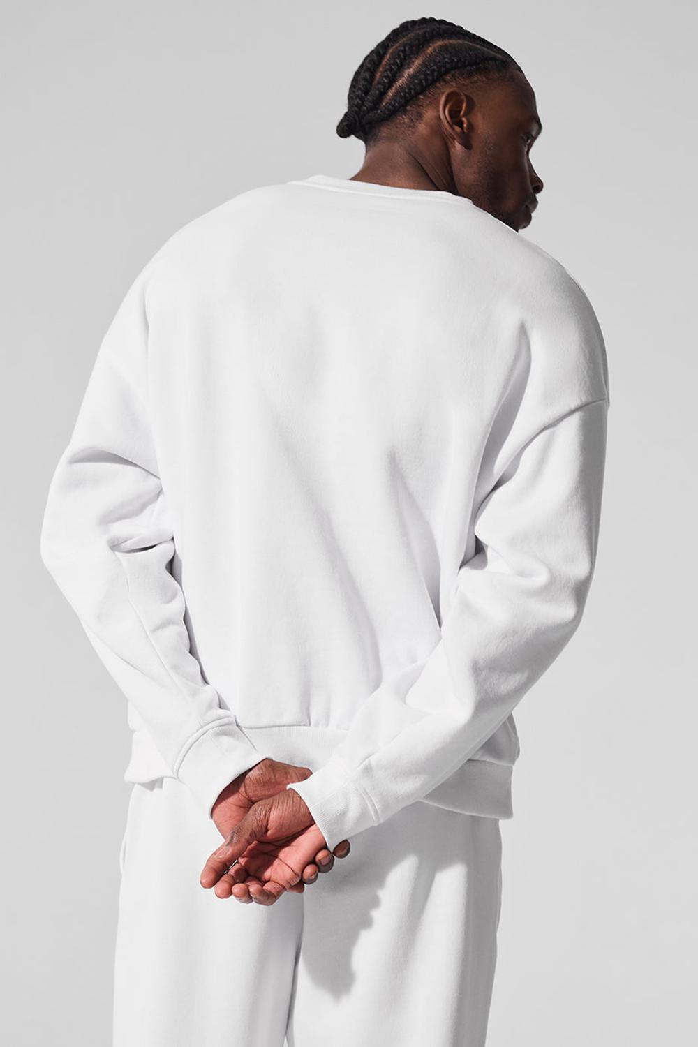 White Men Alo Yoga Accolade Crew Neck Pullover | Australia  43512-QUJS
