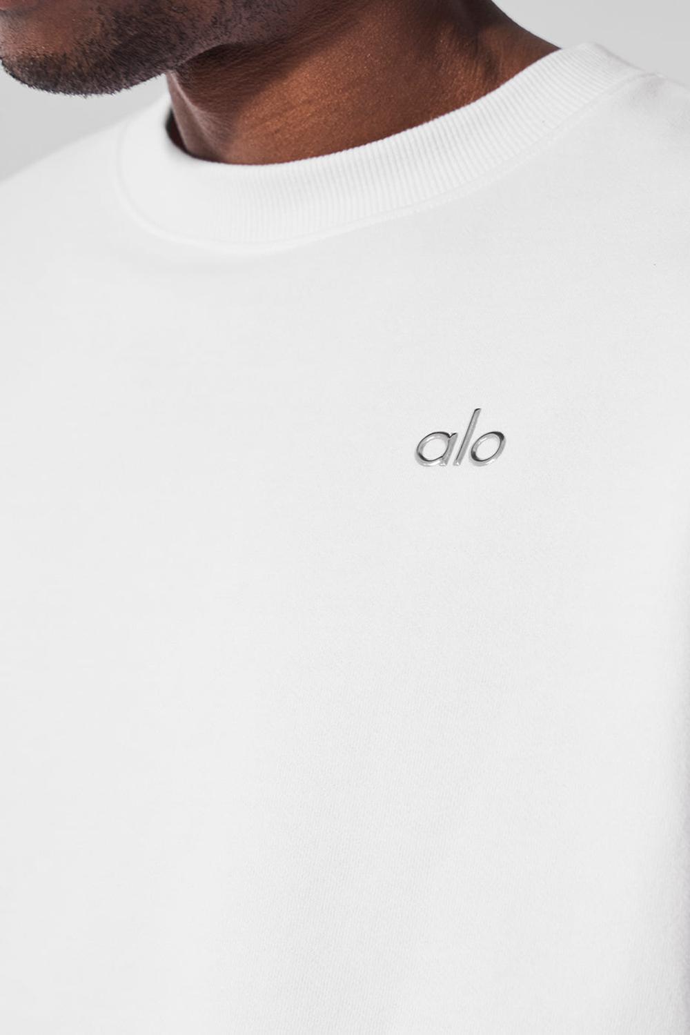 White Men Alo Yoga Accolade Crew Neck Pullover | Australia  43512-QUJS