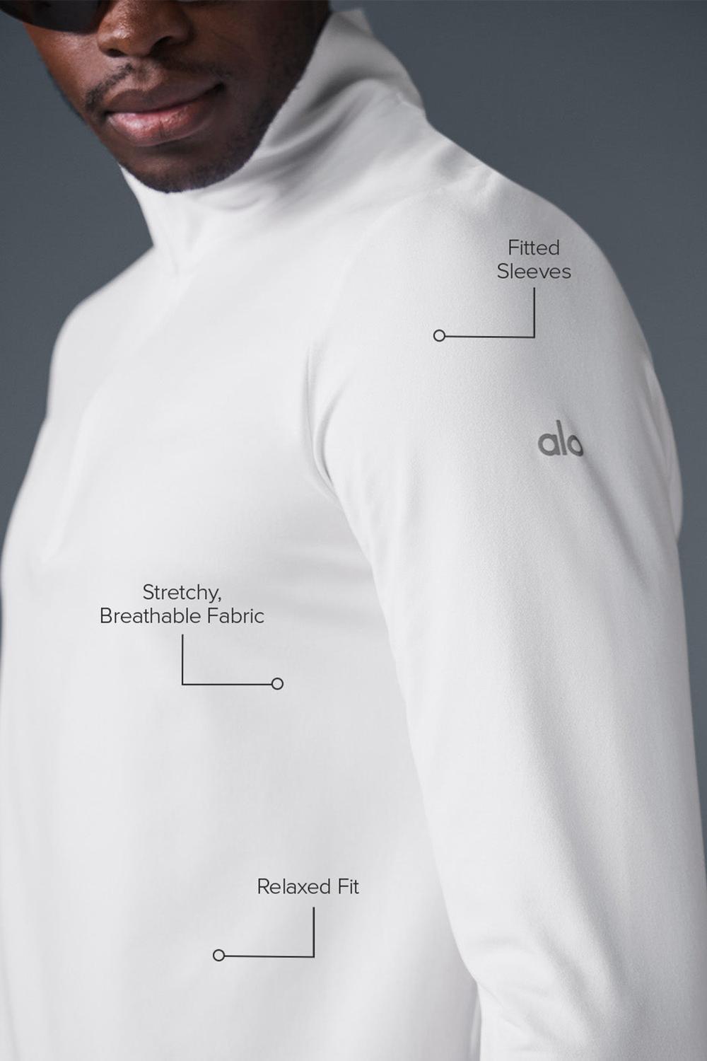 White Men Alo Yoga Conquer 1/4 Zip Reform Long Sleeve | Australia  61048-ILJN