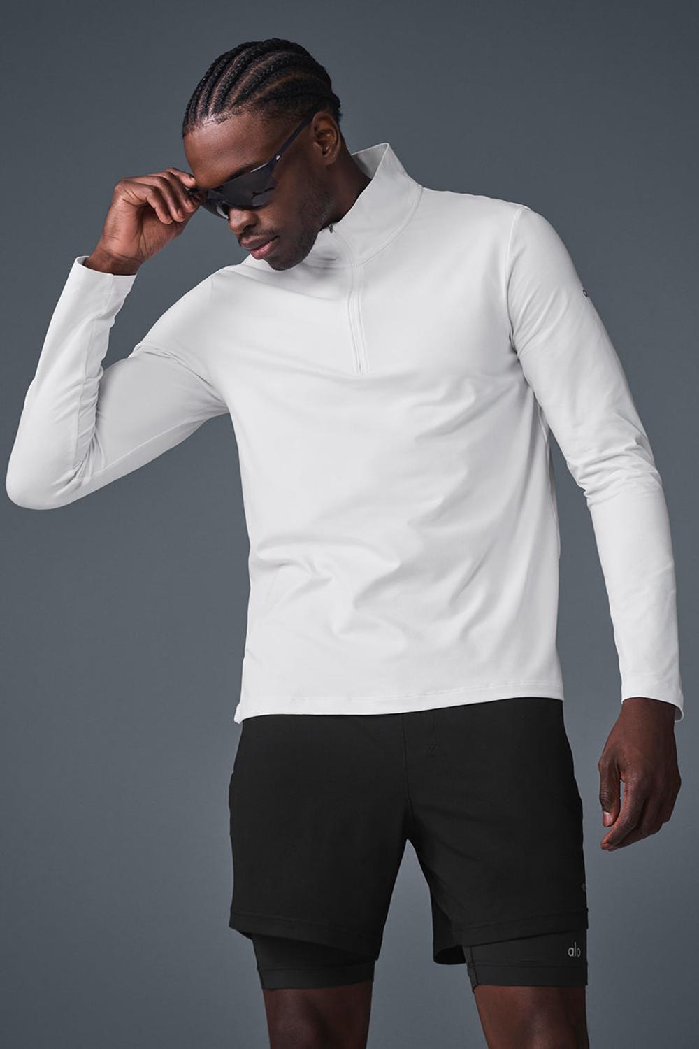White Men Alo Yoga Conquer 1/4 Zip Reform Long Sleeve | Australia  61048-ILJN