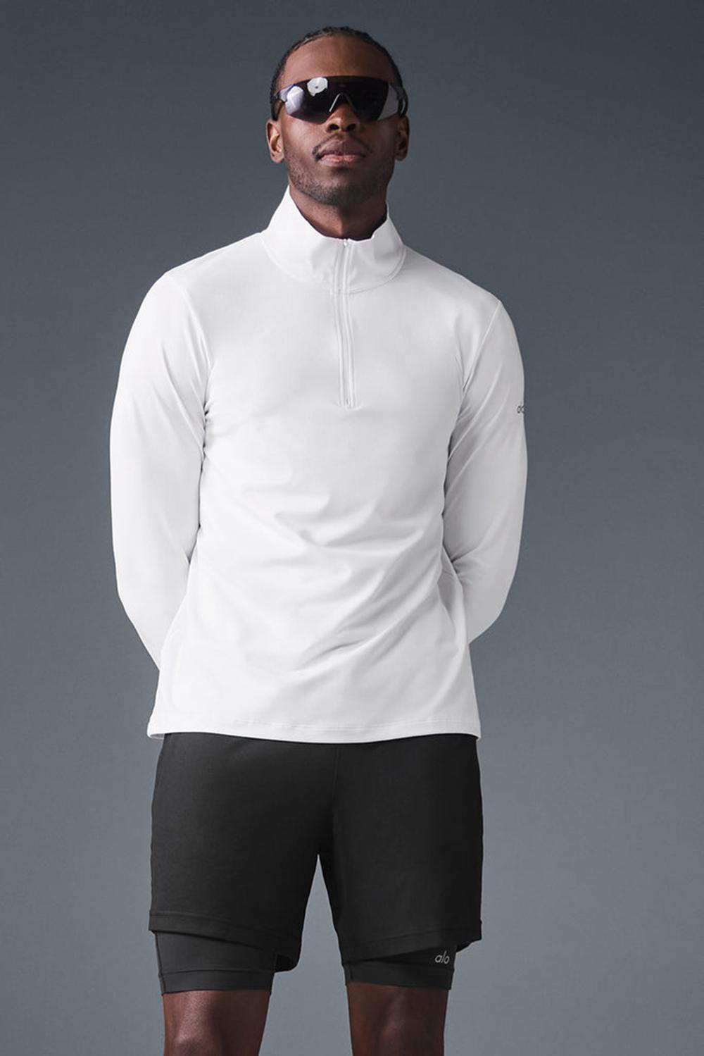 White Men Alo Yoga Conquer 1/4 Zip Reform Long Sleeve | Australia  61048-ILJN