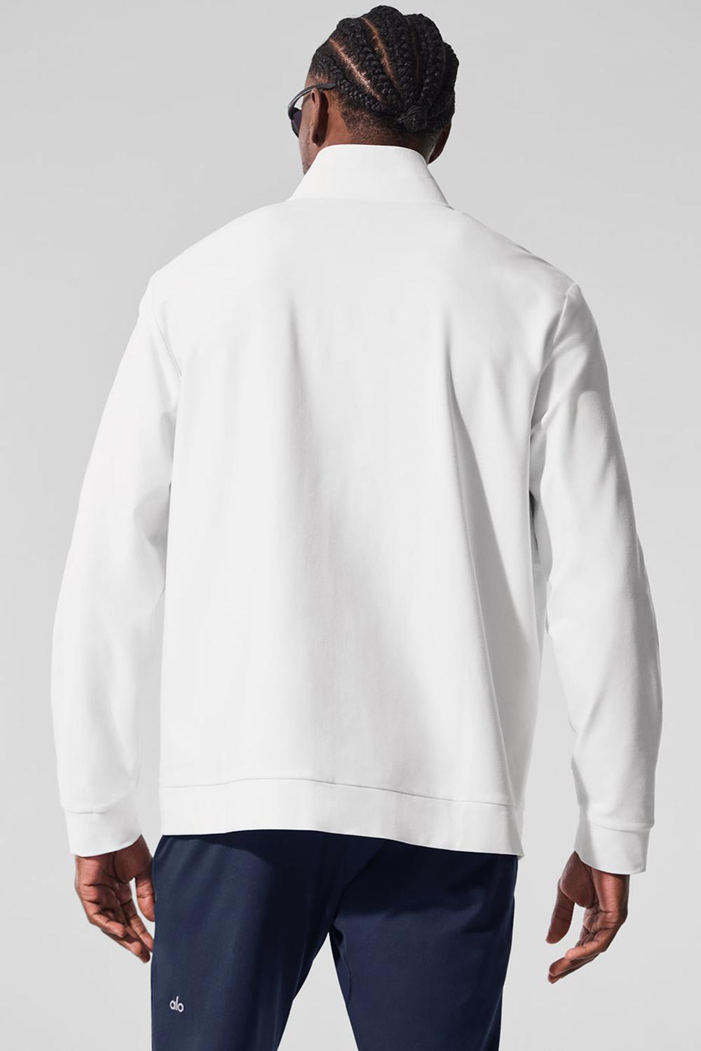 White Men Alo Yoga Conquer Max Mock Neck Full Zip Jacket | Australia  16527-BXLY