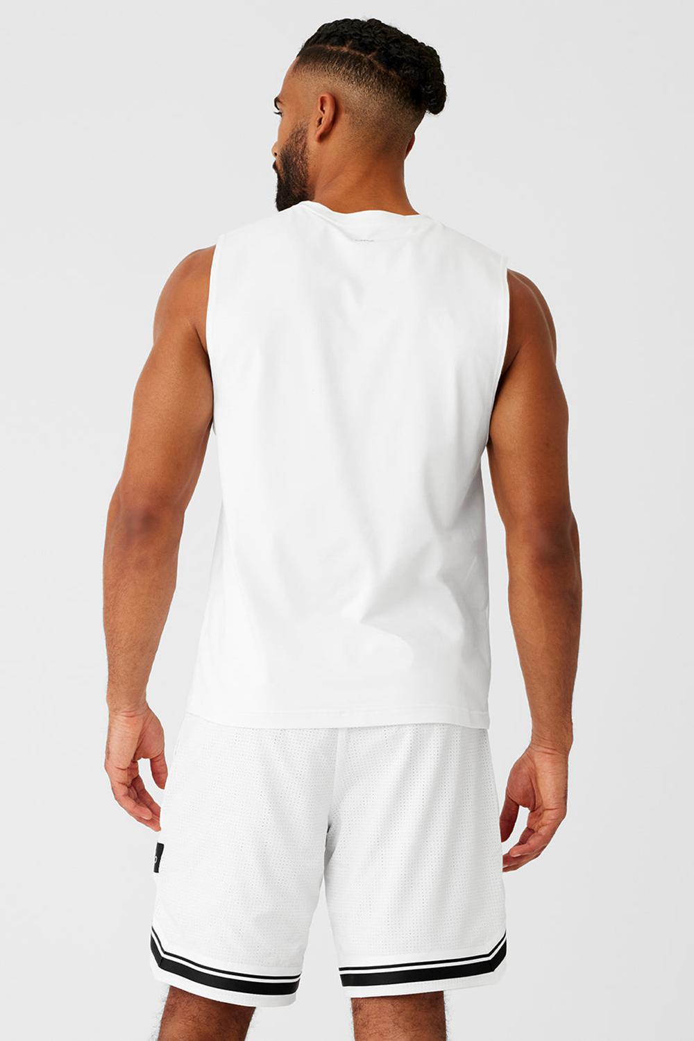 White Men Alo Yoga Conquer Muscle Tank | Australia  57218-SCUA