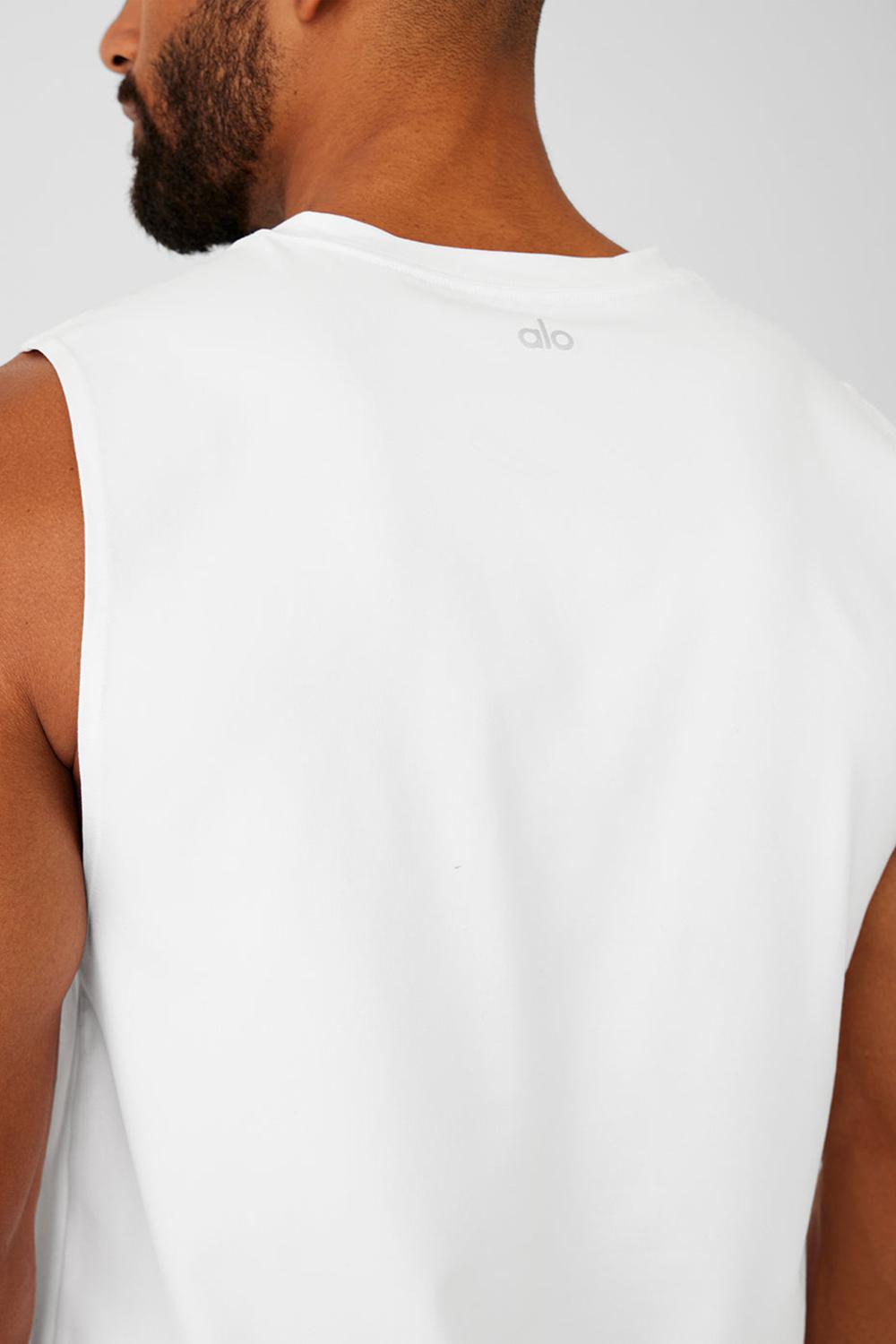 White Men Alo Yoga Conquer Muscle Tank | Australia  57218-SCUA