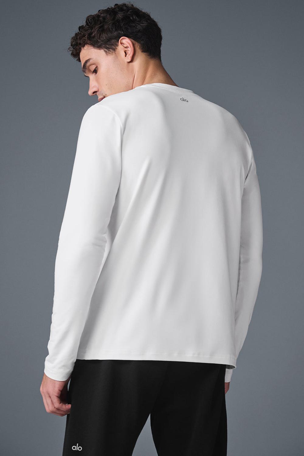 White Men Alo Yoga Conquer Reform Crewneck Long Sleeve | Australia  91423-WKZQ