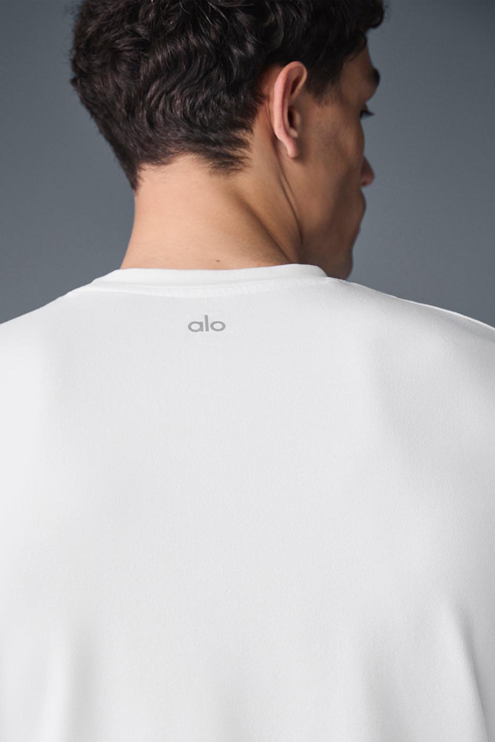 White Men Alo Yoga Conquer Reform Crewneck Long Sleeve | Australia  91423-WKZQ