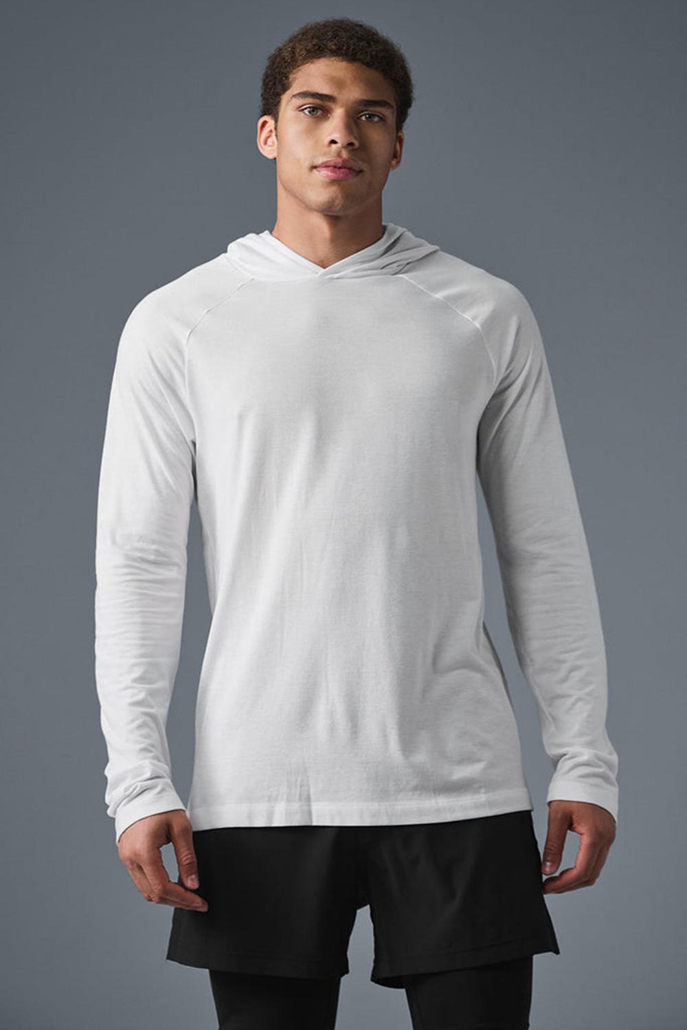 White Men Alo Yoga Core Runner Hoodie | Australia  50931-DGRL