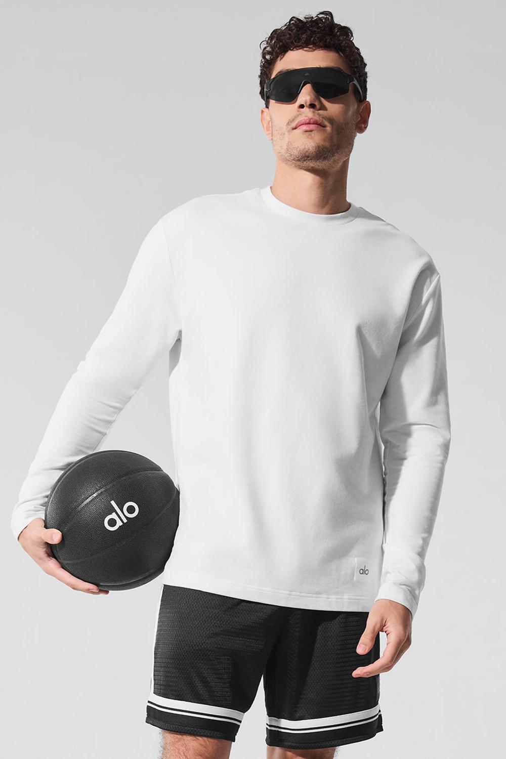 White Men Alo Yoga Double Take Crew Long Sleeve | Australia  59086-CMRN