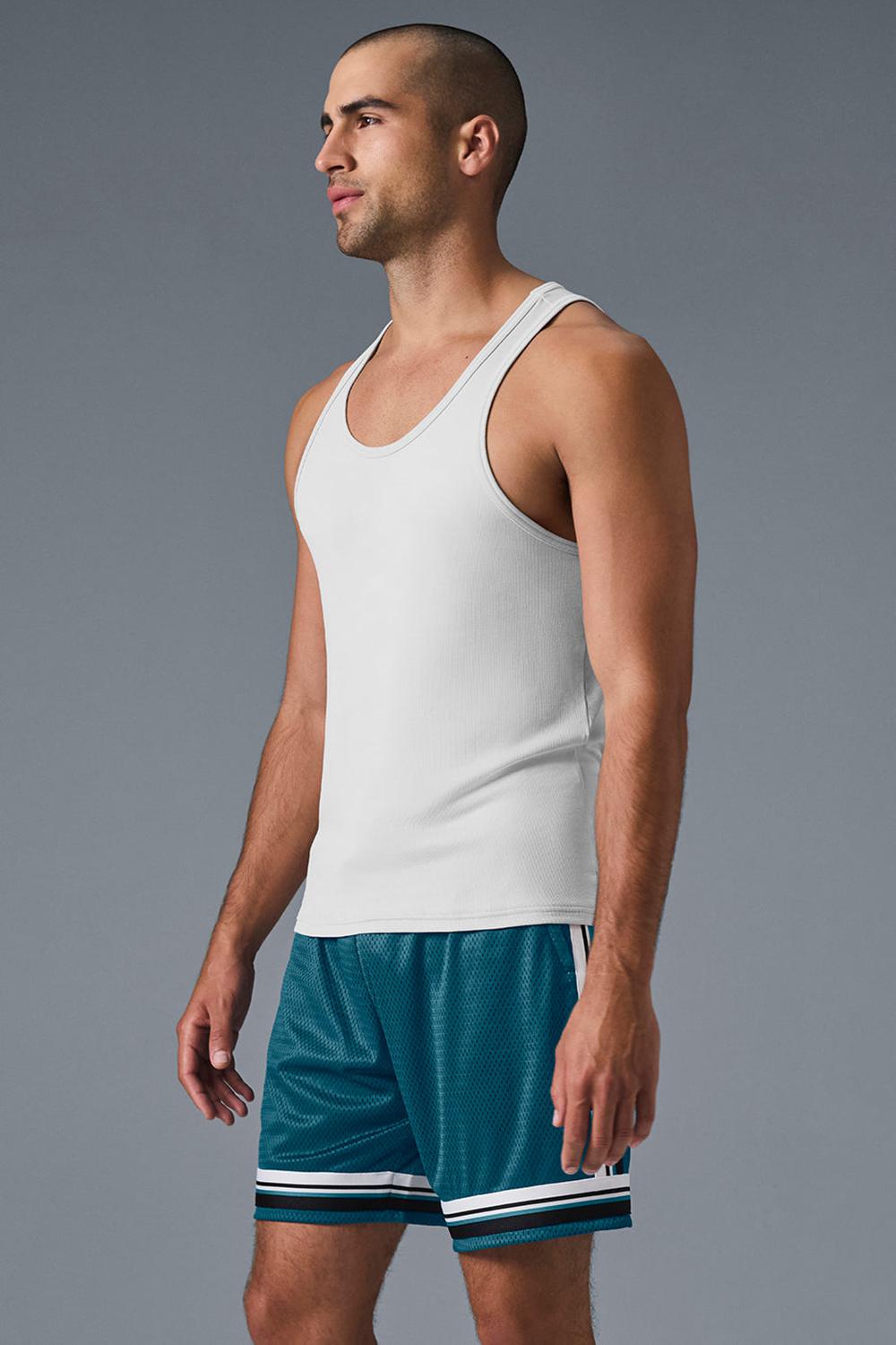 White Men Alo Yoga Everyday Modal Rib Tank | Australia  71684-MKIW