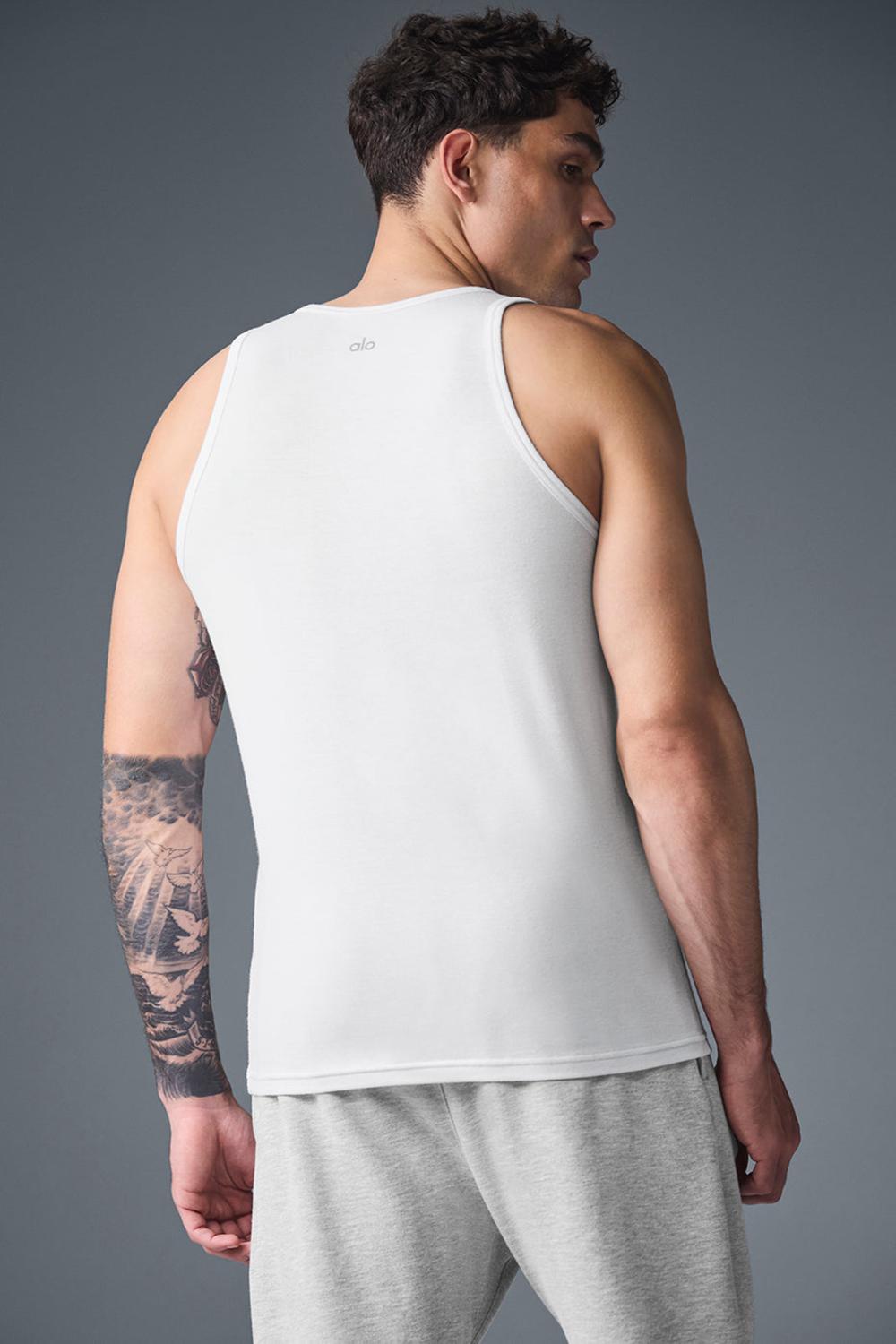 White Men Alo Yoga Everyday Modal Rib Tank | Australia  71684-MKIW