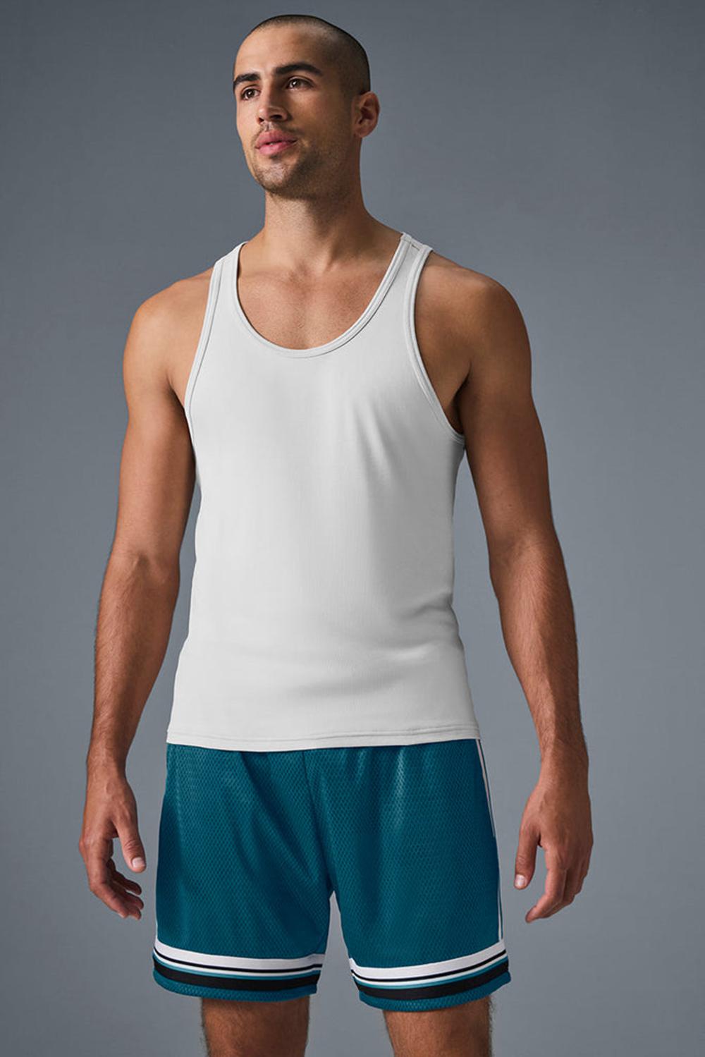 White Men Alo Yoga Everyday Modal Rib Tank | Australia  71684-MKIW