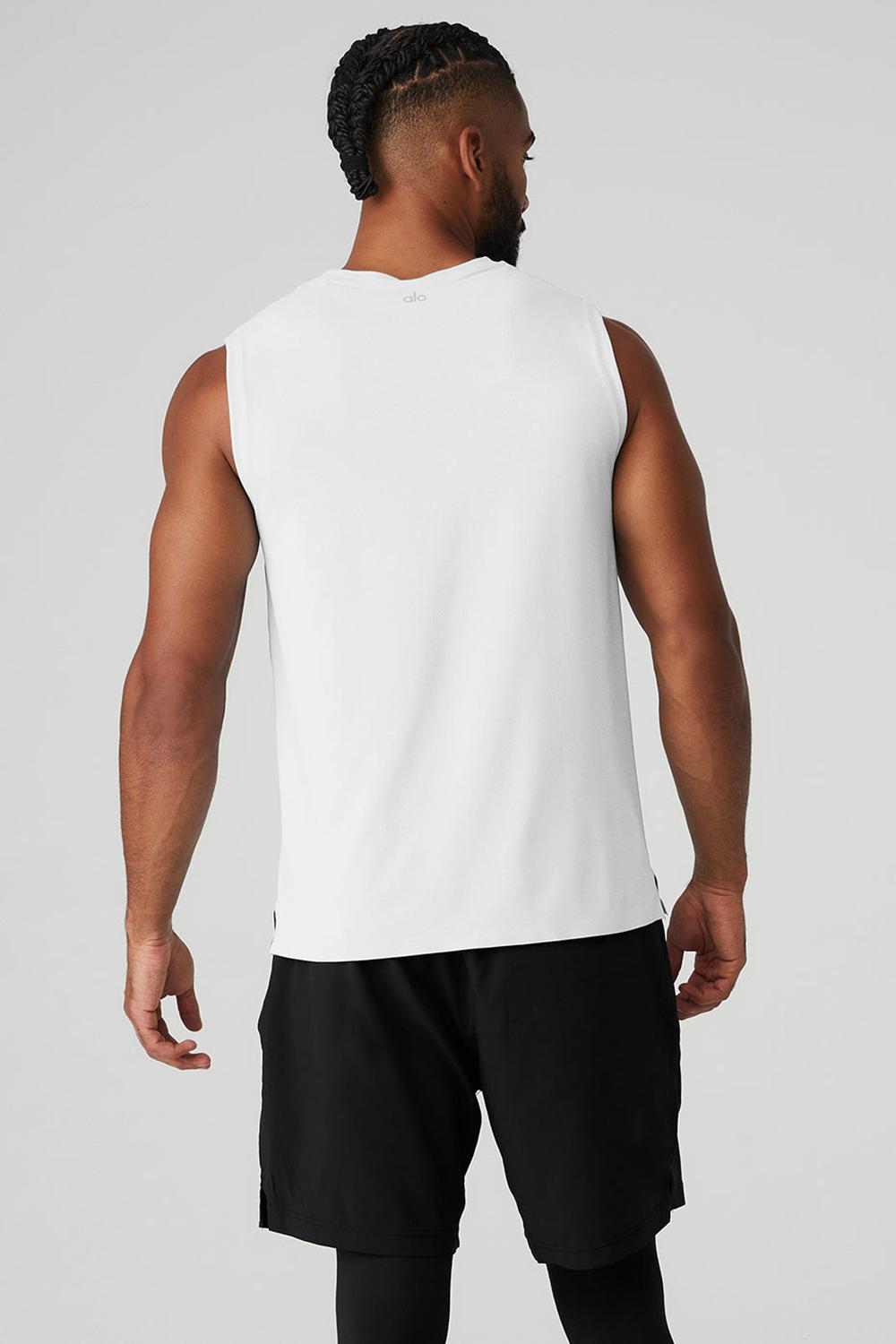 White Men Alo Yoga Idol Performance Tank | Australia  64173-PEDK