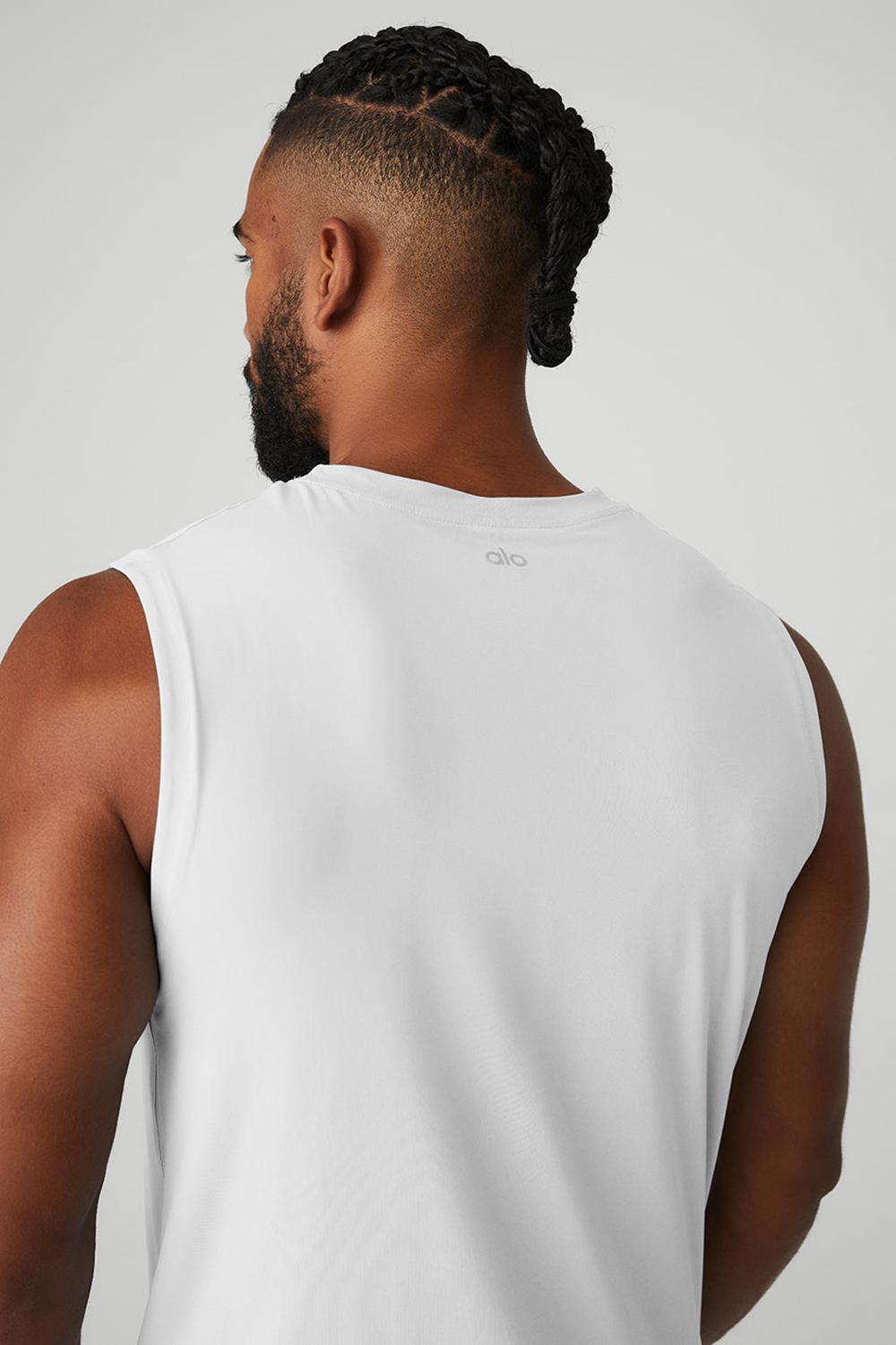 White Men Alo Yoga Idol Performance Tank | Australia  64173-PEDK