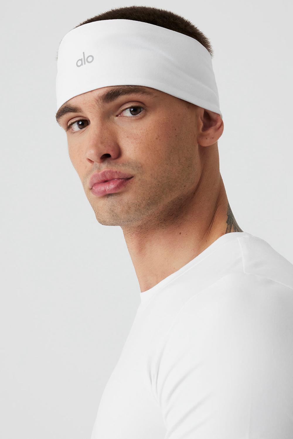 White Men Alo Yoga Performance Conquer Headband | Australia  04791-WORP