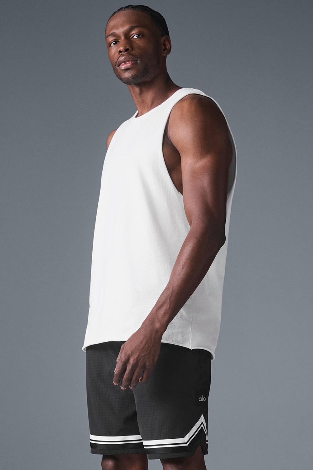 White Men Alo Yoga Society Raw Edge Tank | Australia  76439-JNAE