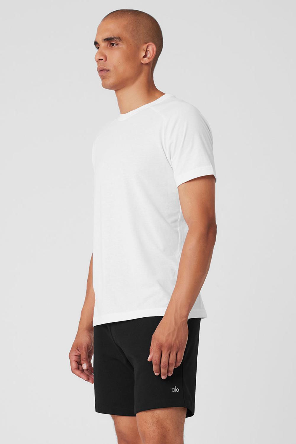 White Men Alo Yoga The Triumph Crew Neck Tee | Australia  71269-UKSB