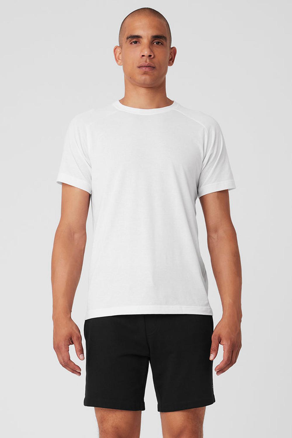 White Men Alo Yoga The Triumph Crew Neck Tee | Australia  71269-UKSB