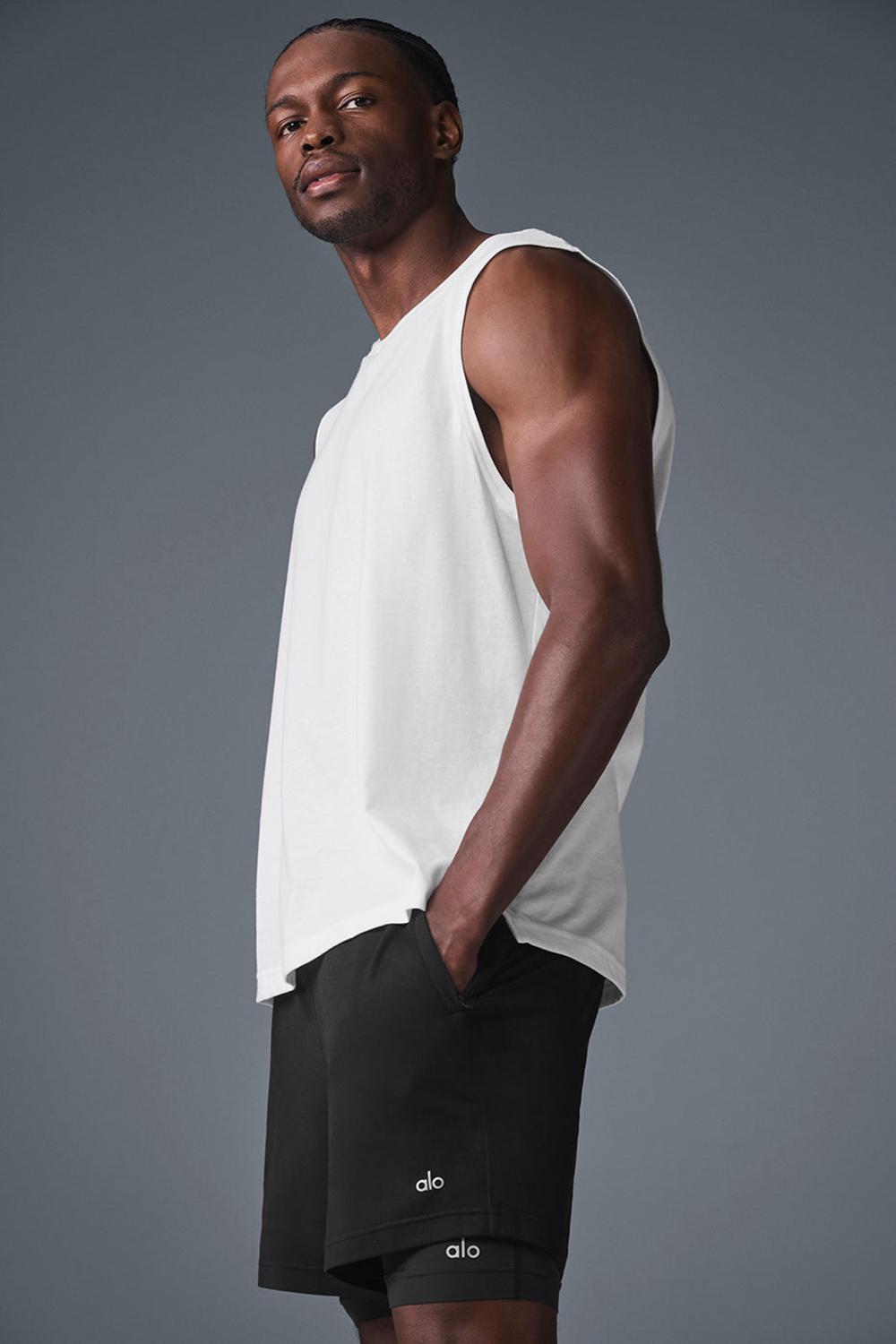 White Men Alo Yoga The Triumph Muscle Tank | Australia  69753-DXJI