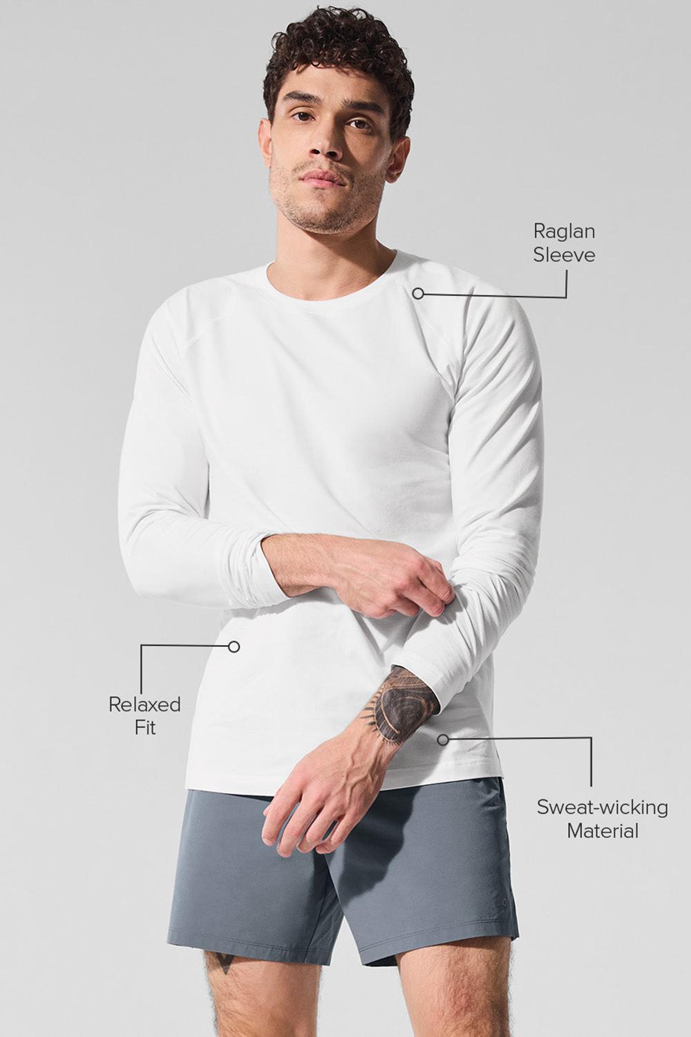 White Men Alo Yoga Vapor Crewneck Long Sleeve | Australia  52146-JLCR