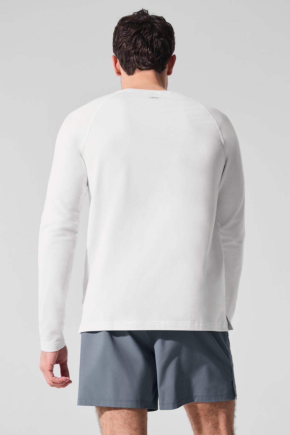 White Men Alo Yoga Vapor Crewneck Long Sleeve | Australia  52146-JLCR