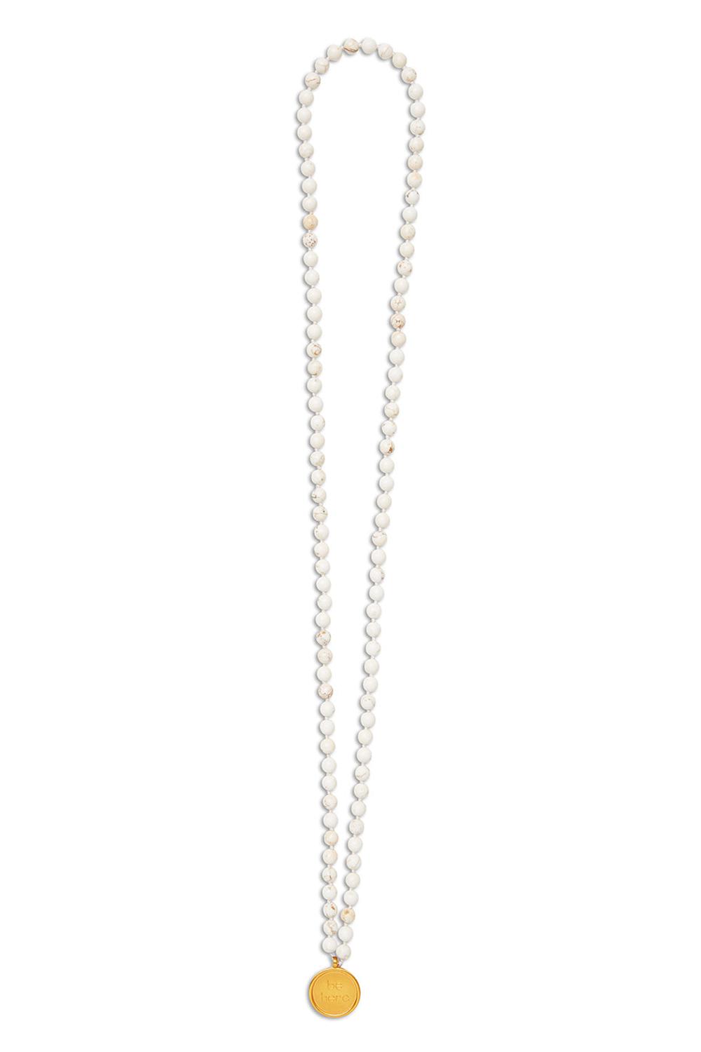 White Men Alo Yoga White Turquoise Mala Necklace | Australia  08672-KFNS