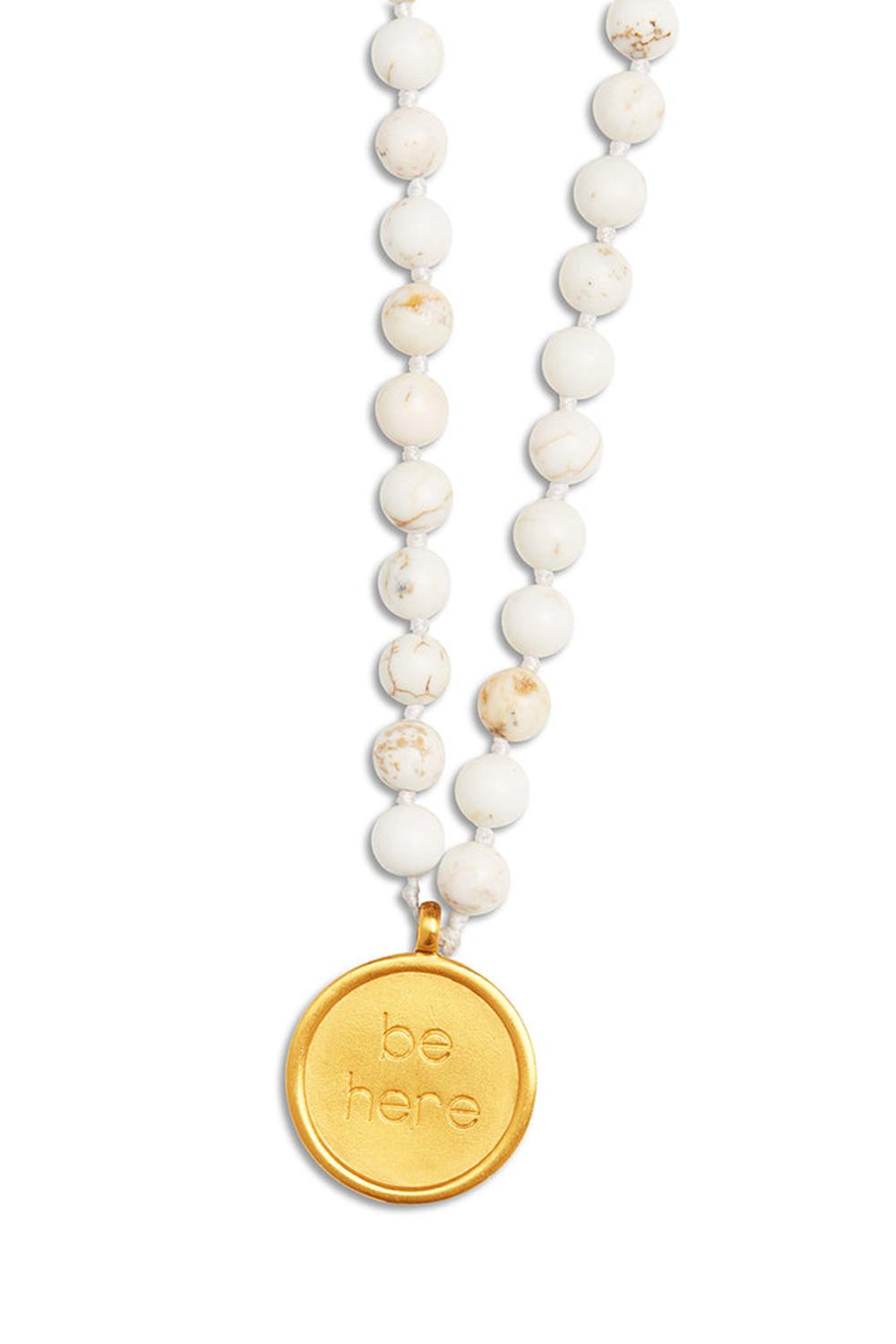 White Men Alo Yoga White Turquoise Mala Necklace | Australia  08672-KFNS
