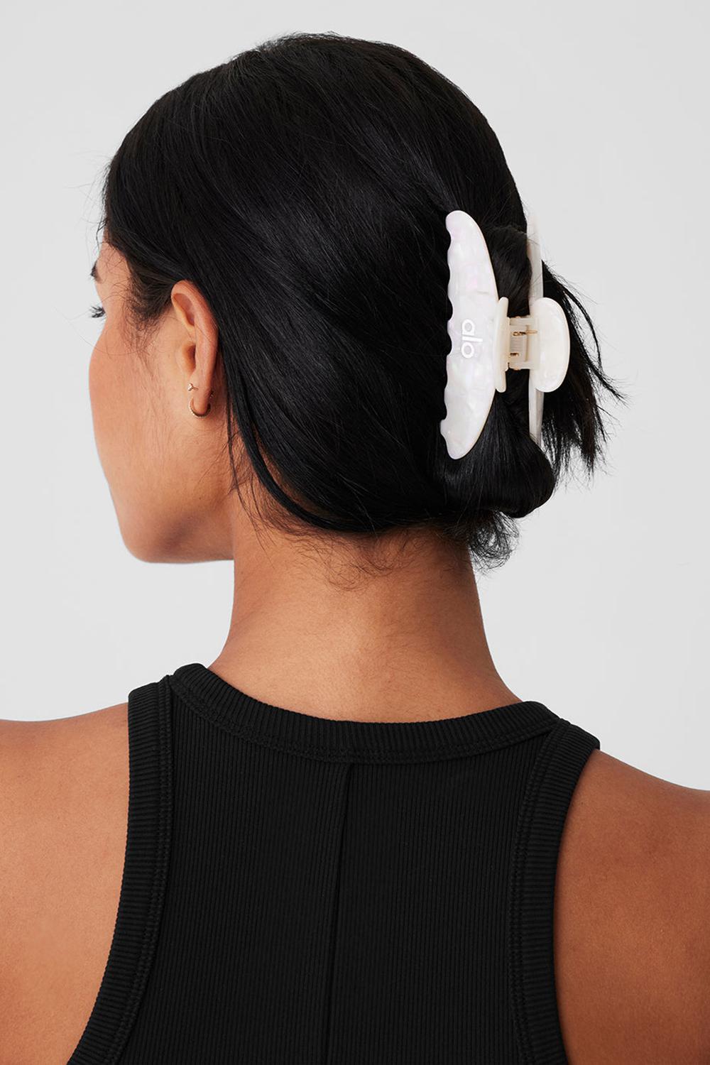 White Pearl Women Alo Yoga 90's Claw Clip Hair Claw | Australia  30215-ZGKW
