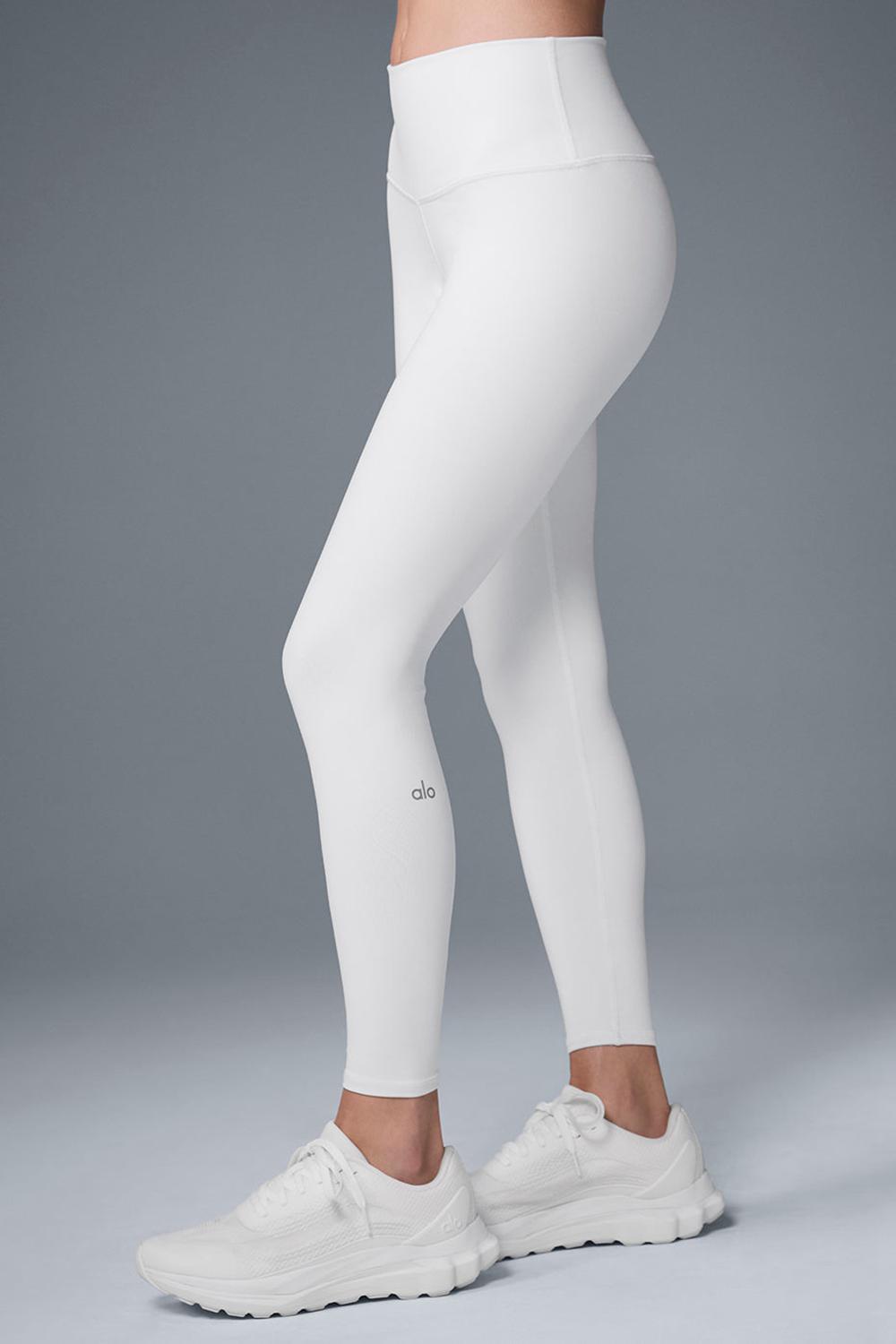 White Women Alo Yoga 7/8 High-Waist Airbrush Legging | Australia  24073-LWSZ