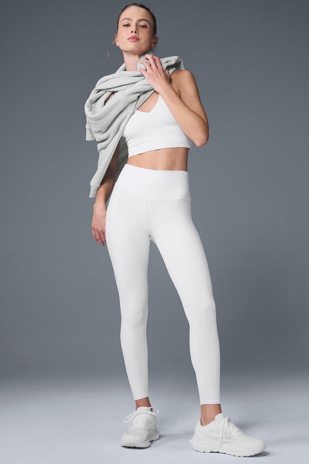 White Women Alo Yoga 7/8 High-Waist Airbrush Legging | Australia  24073-LWSZ