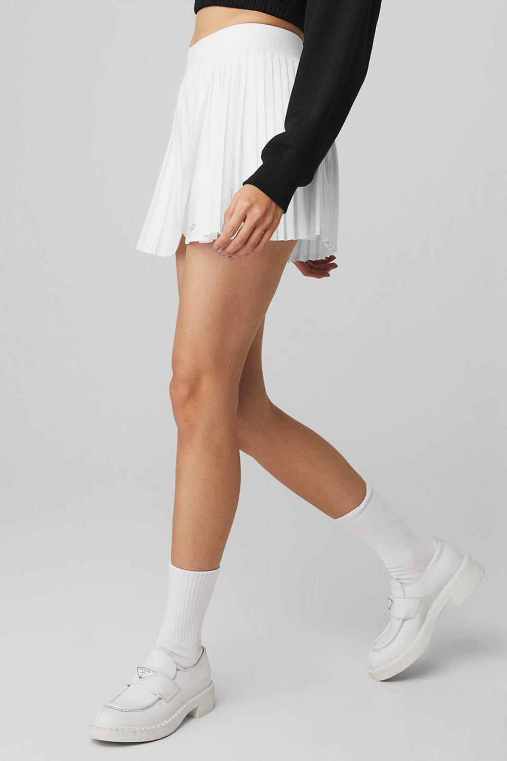 White Women Alo Yoga Aces Tennis Skirt | Australia  76401-NMLJ
