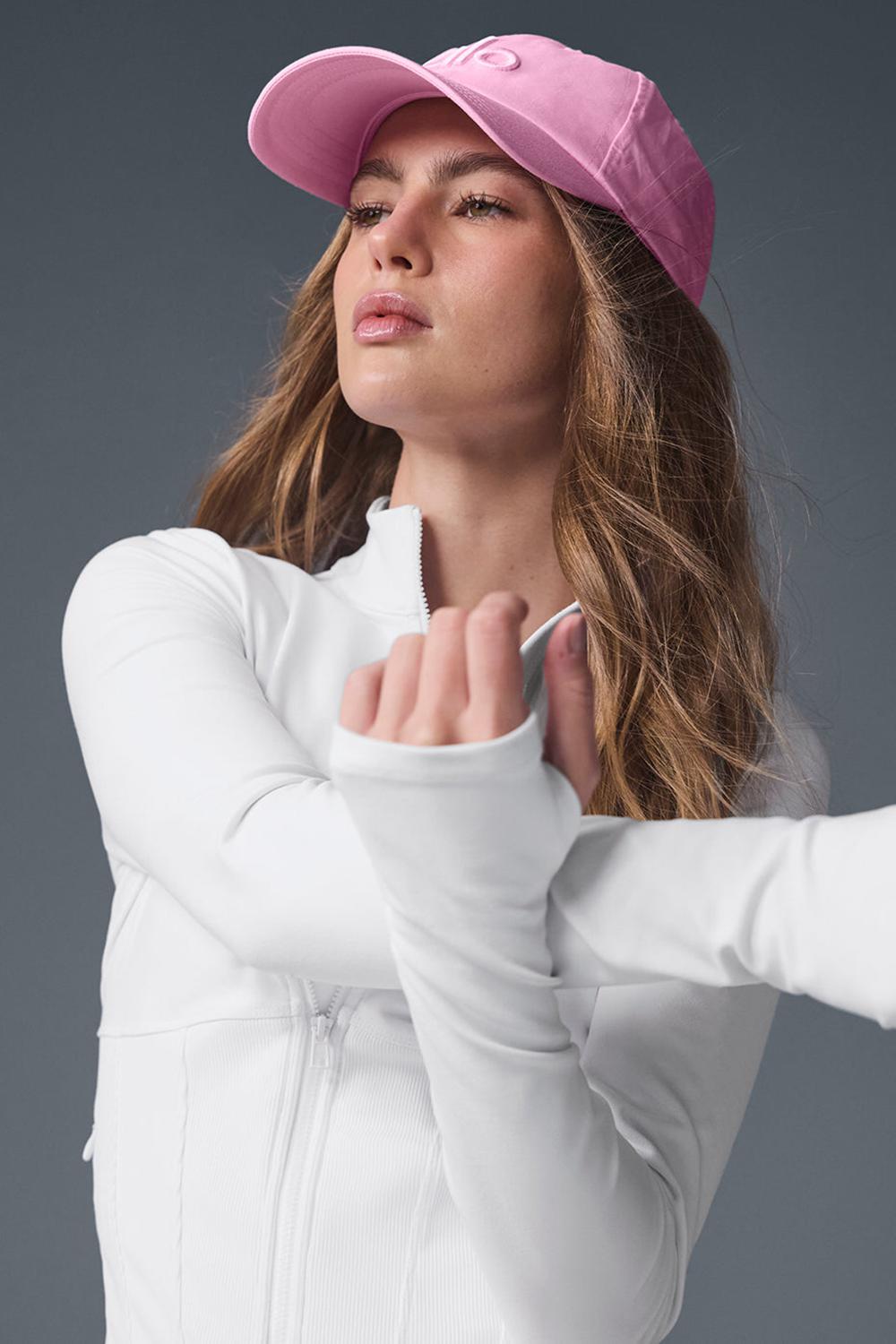 White Women Alo Yoga Airbrush Corset Full Zip Jacket | Australia  86435-PVEF