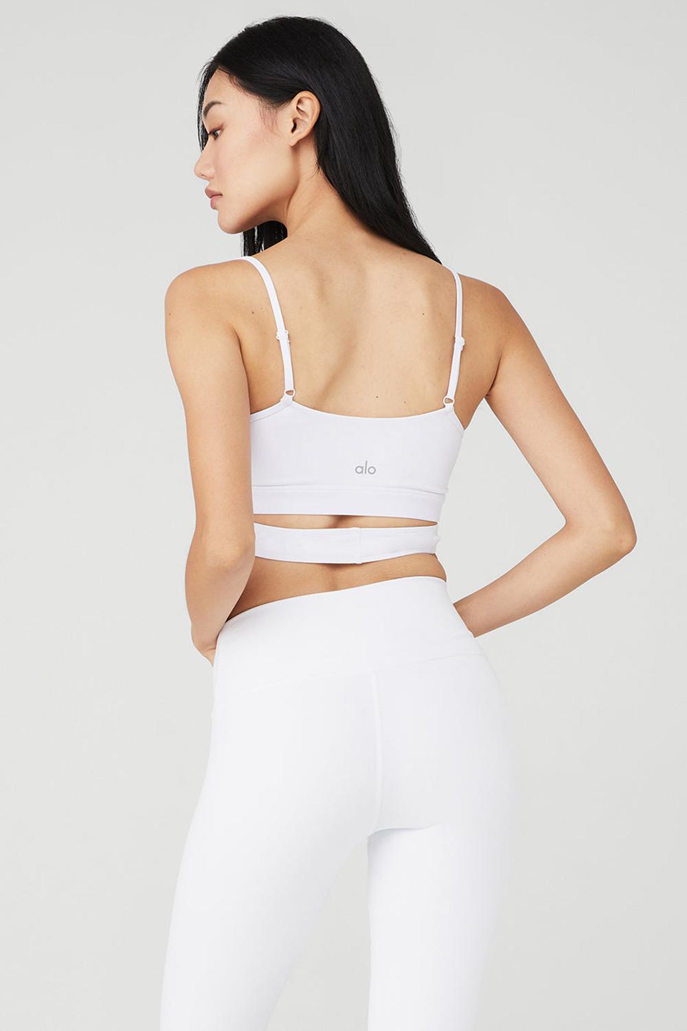 White Women Alo Yoga Airbrush Enso Bra | Australia  62749-KYNC