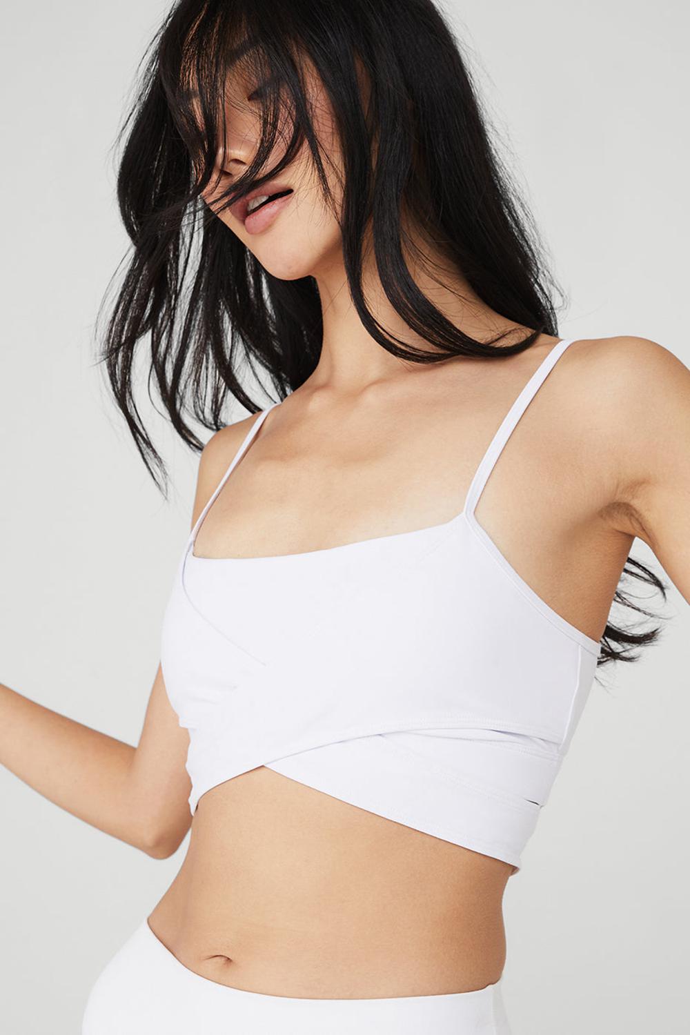 White Women Alo Yoga Airbrush Enso Bra | Australia  62749-KYNC