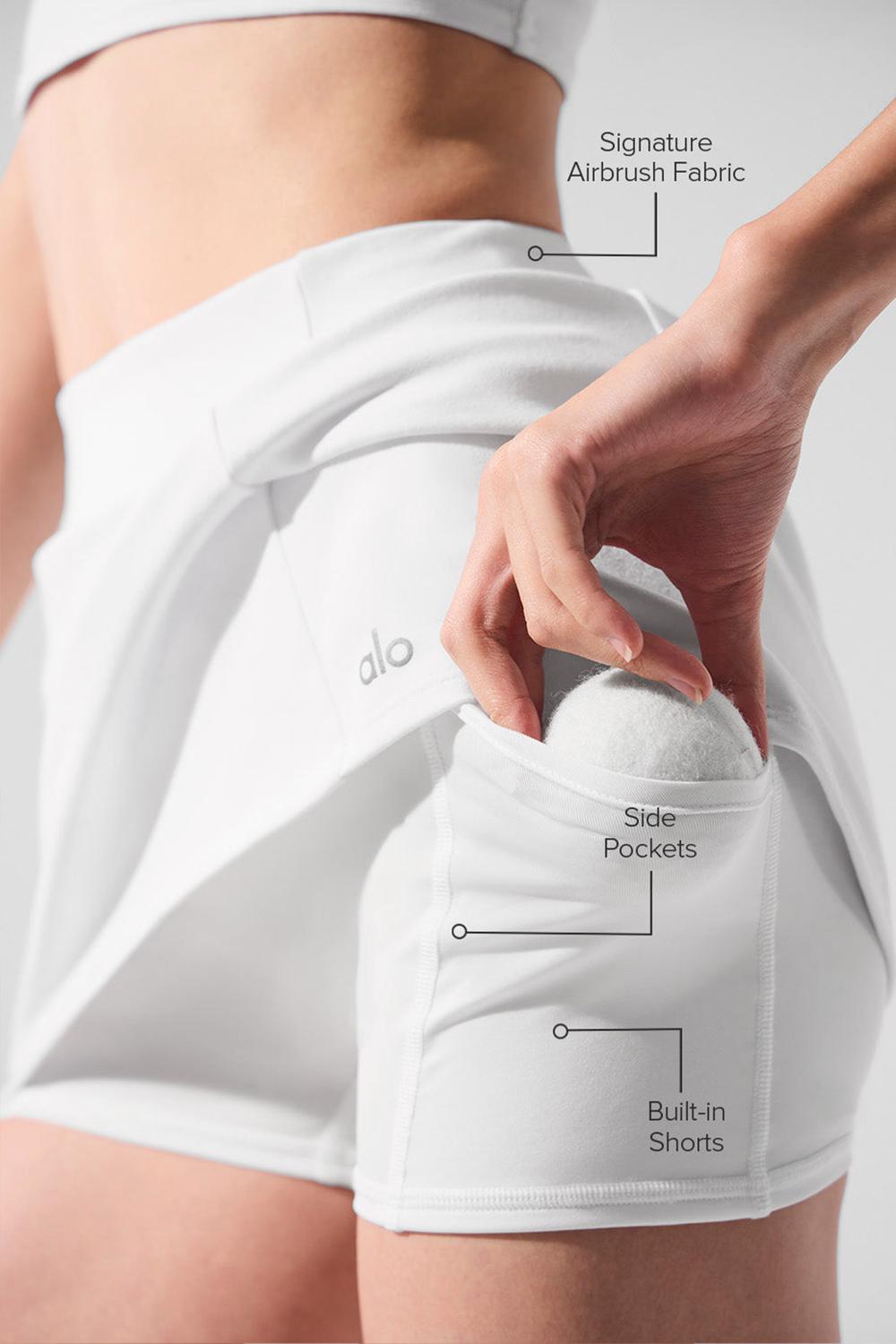 White Women Alo Yoga Airbrush High-Waist Good Form Tennis Skirt | Australia  30841-OVLT