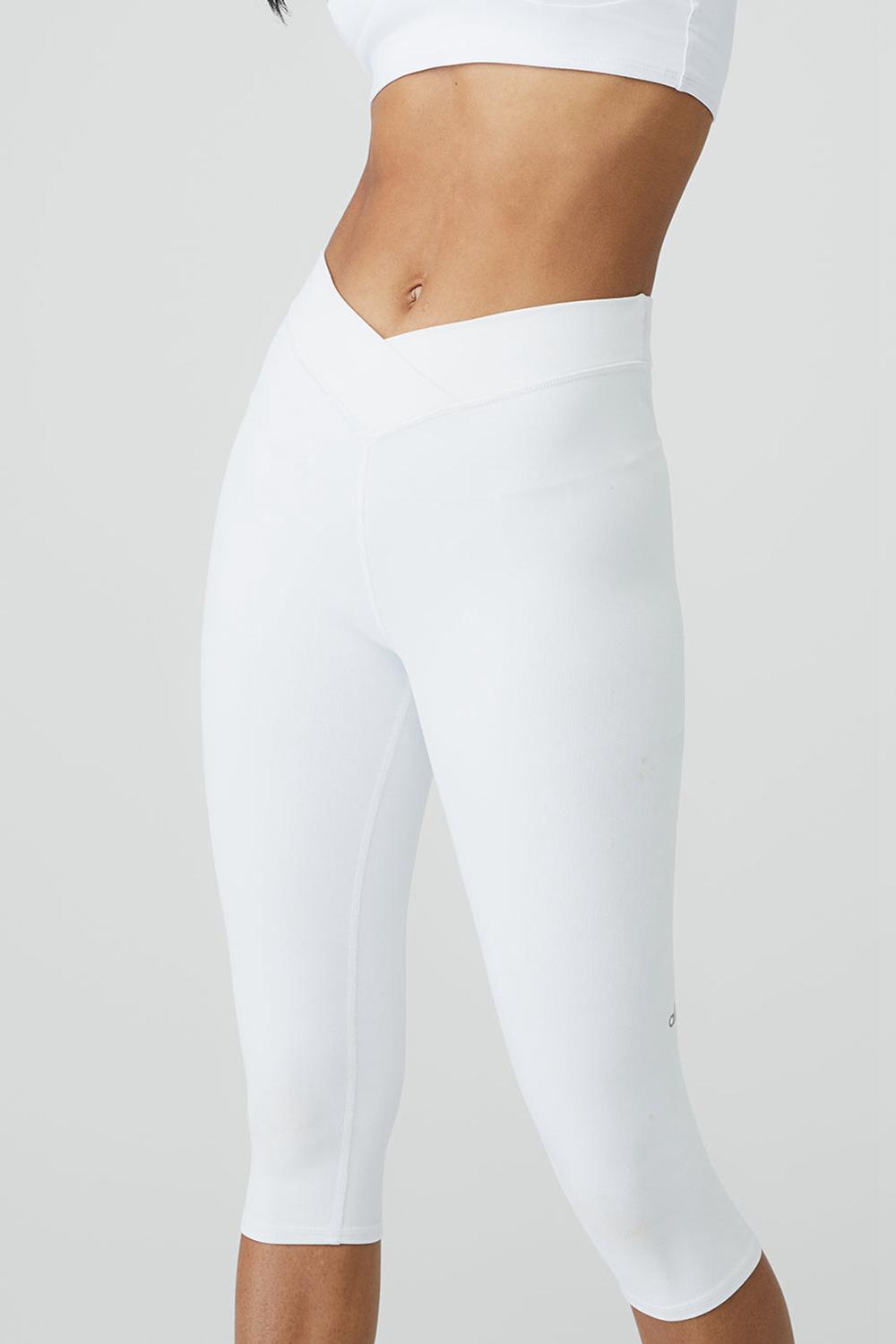 White Women Alo Yoga Airbrush V-Cut Defineri Legging | Australia  52439-RVXN