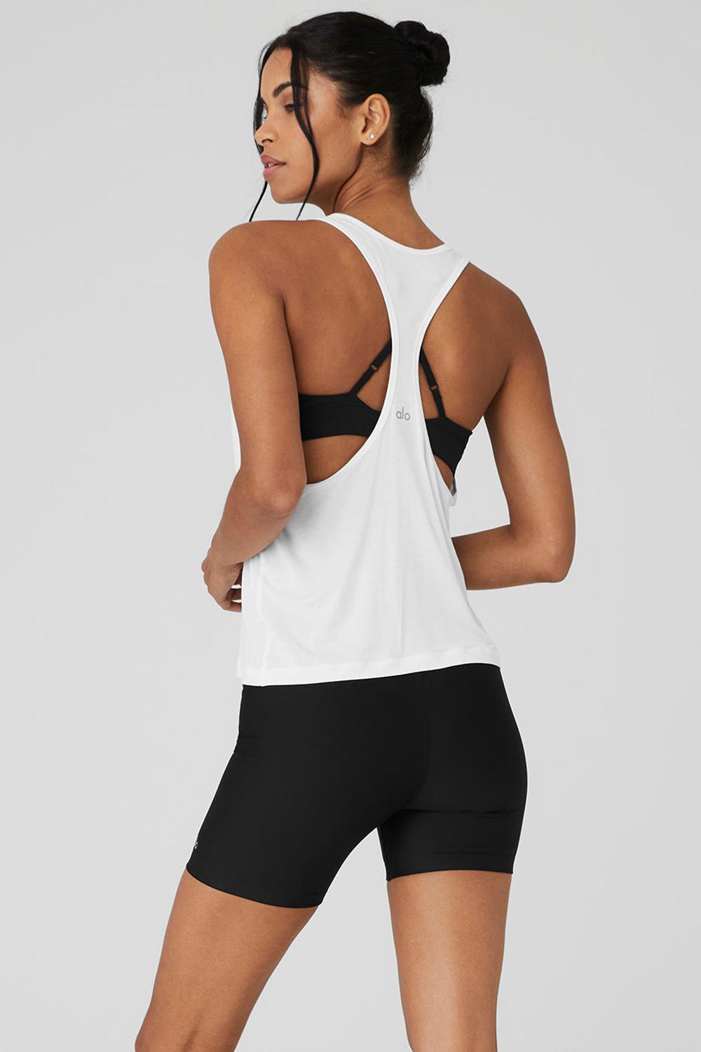 White Women Alo Yoga All Day Tank | Australia  06512-VZTD