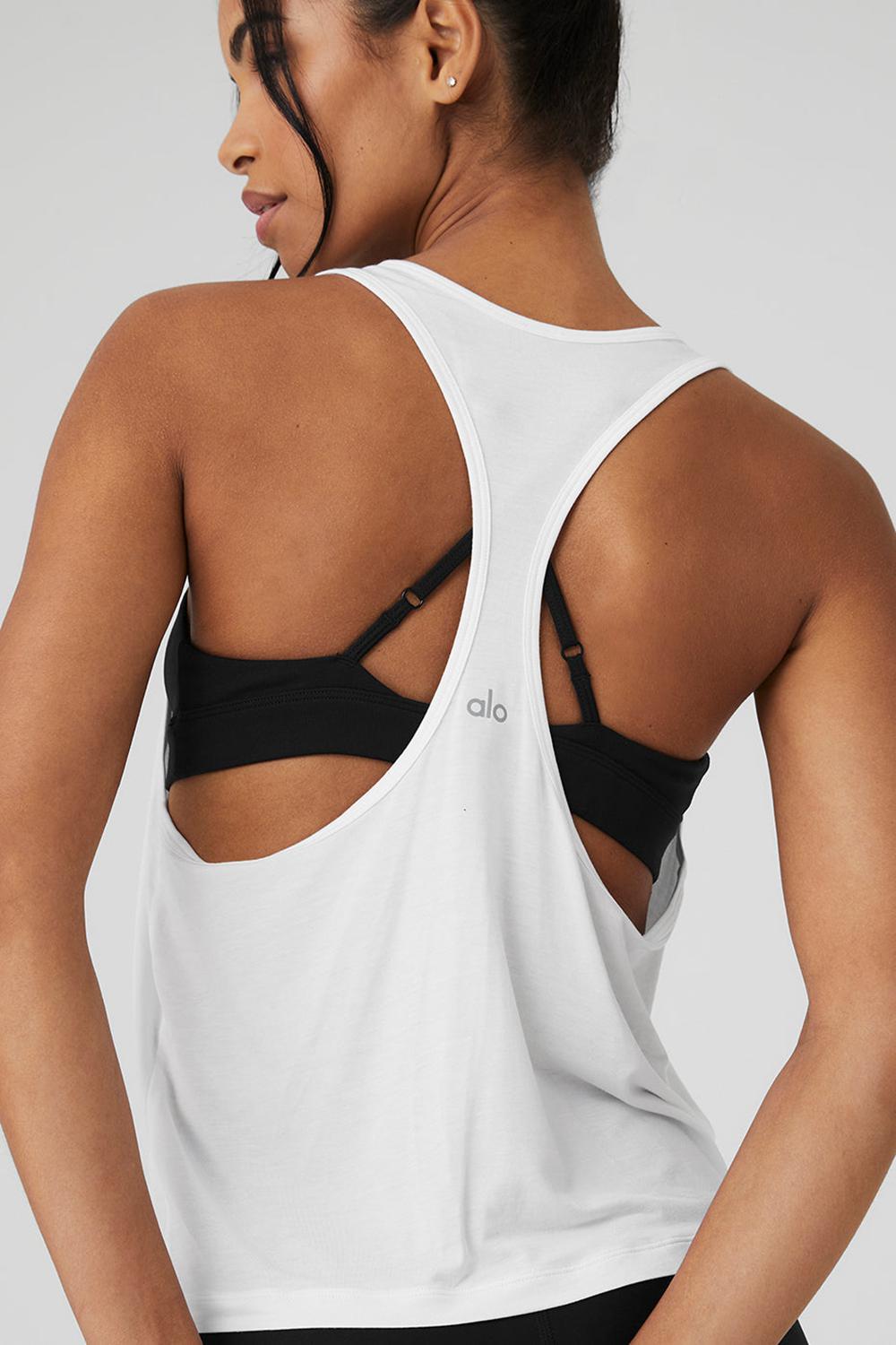 White Women Alo Yoga All Day Tank | Australia  06512-VZTD
