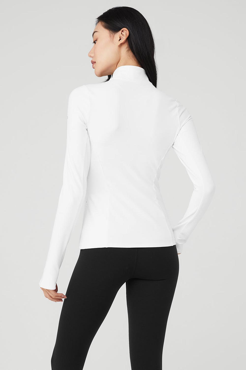 White Women Alo Yoga Alosoft 1/2 Zip Rapid Pullover | Australia  32975-FYDA