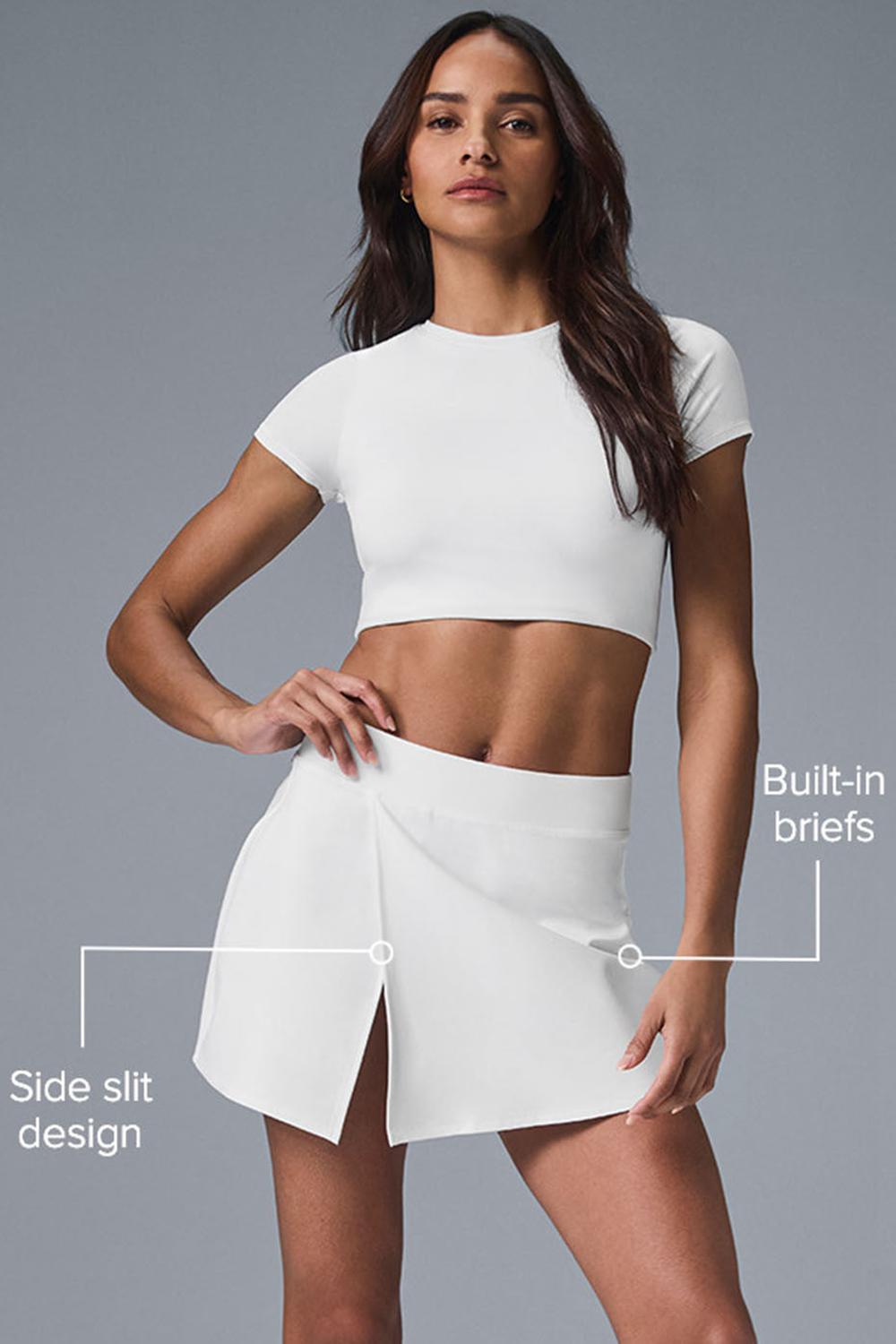 White Women Alo Yoga Alosoft Backspin Skirt | Australia  72936-XQWT