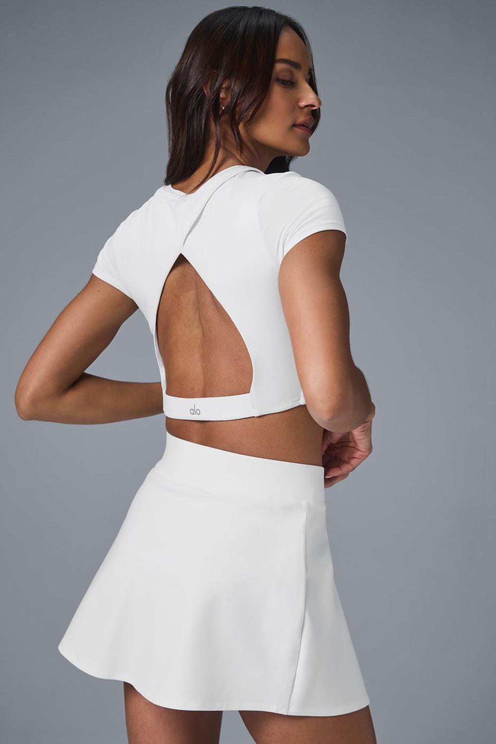 White Women Alo Yoga Alosoft Backspin Skirt | Australia  72936-XQWT