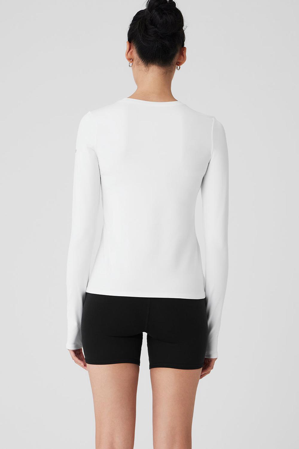 White Women Alo Yoga Alosoft Finesse Long Sleeve | Australia  29475-GMTO