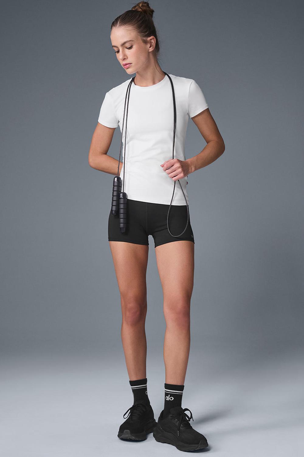 White Women Alo Yoga Alosoft Finesse Tee | Australia  50987-AMRQ