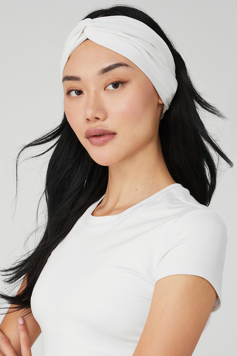 White Women Alo Yoga Alosoft Headband | Australia  09267-LFQC