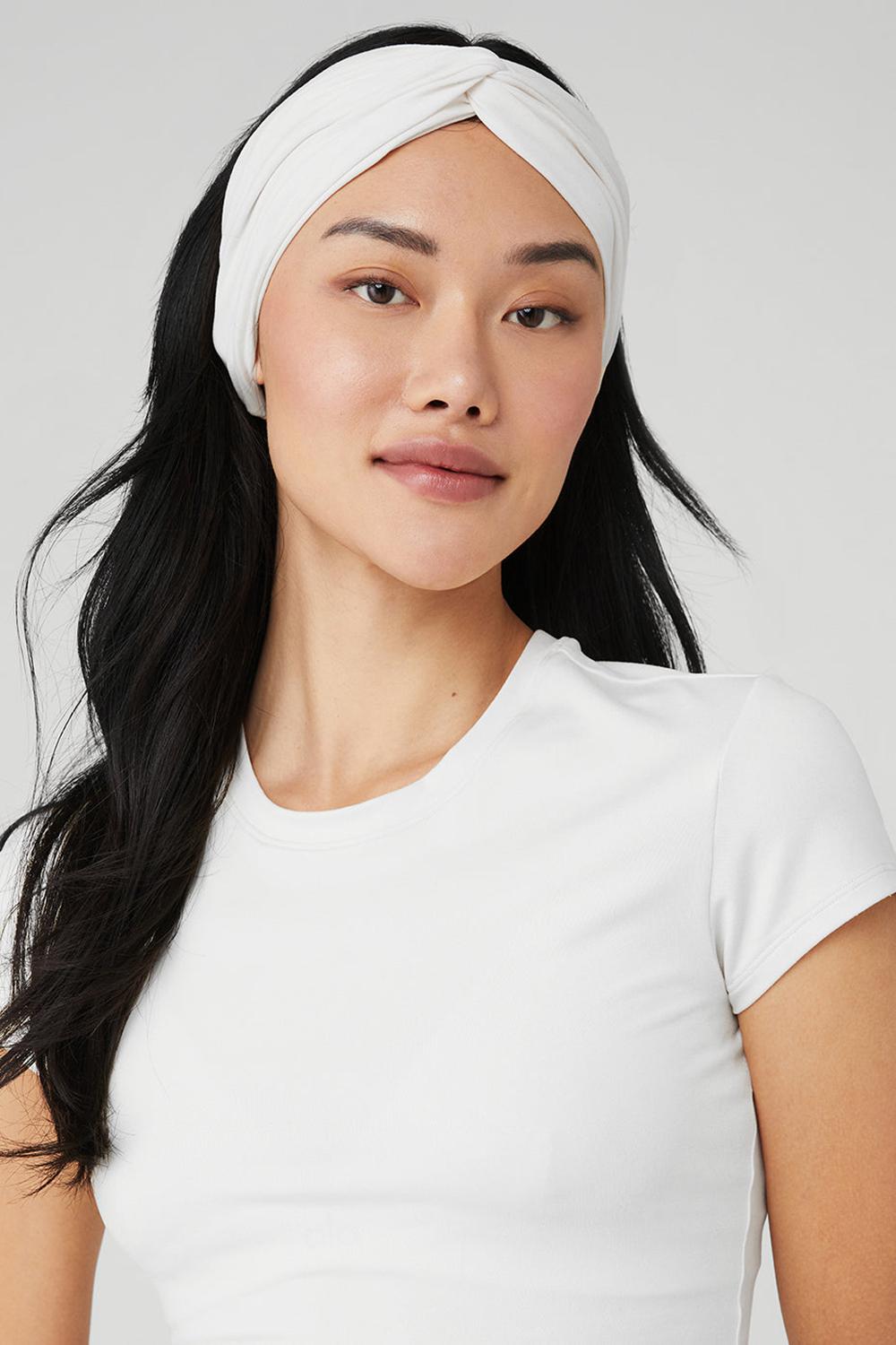White Women Alo Yoga Alosoft Headband | Australia  09267-LFQC