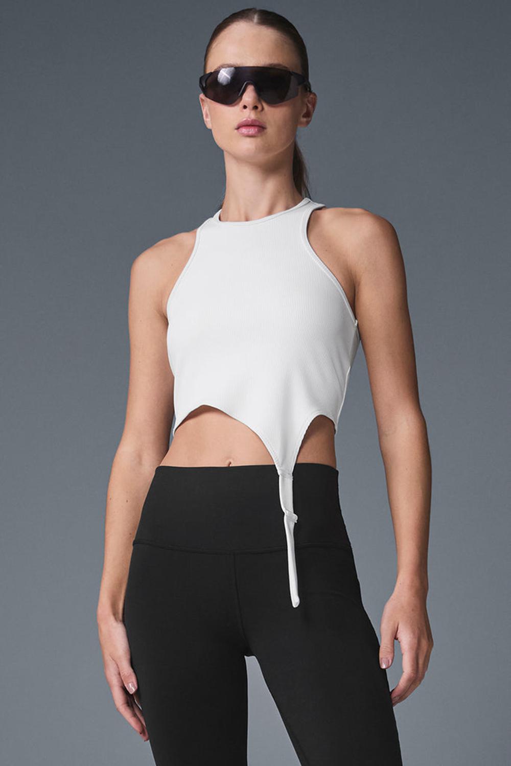 White Women Alo Yoga Alosoft Ribbed Revelation Tank | Australia  81065-NAIJ