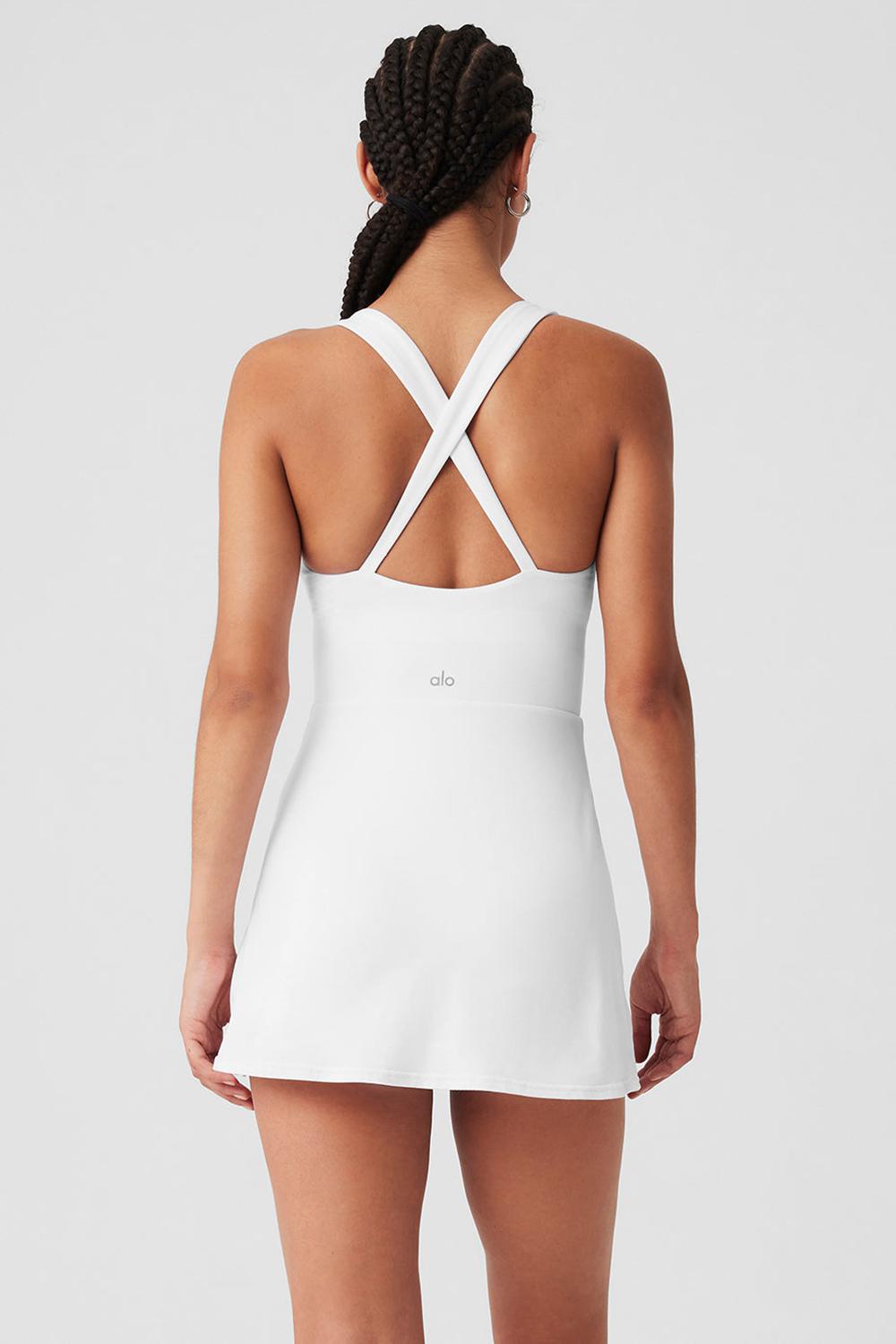 White Women Alo Yoga Alosoft Showcase Dress | Australia  47163-DAGK